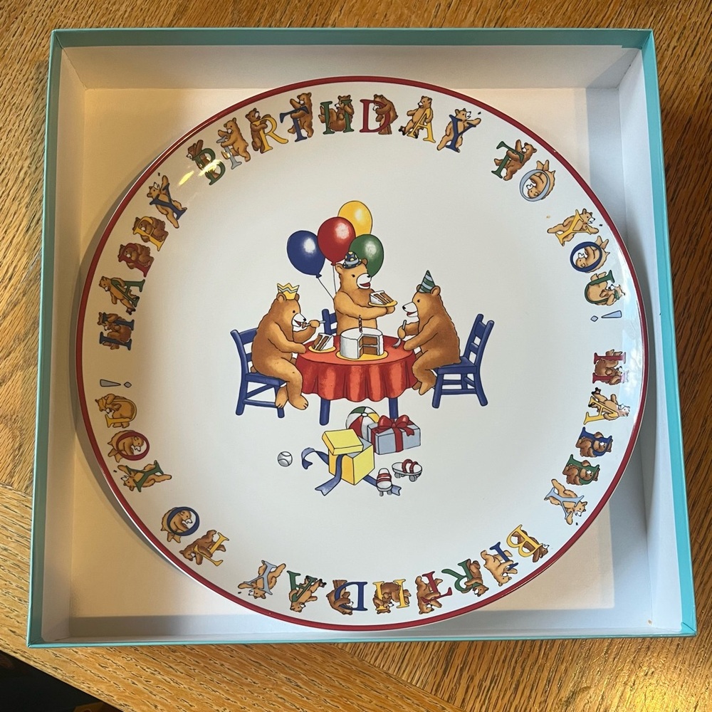 Tiffany & Co. - Happy Birthday Bear Party Plate